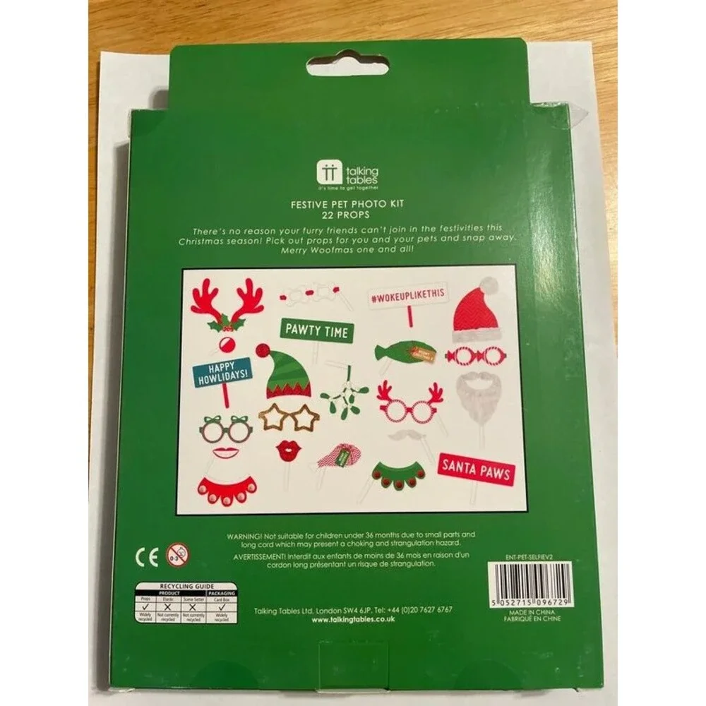 Festive Pet Photo Kit 22 Props Christmas party